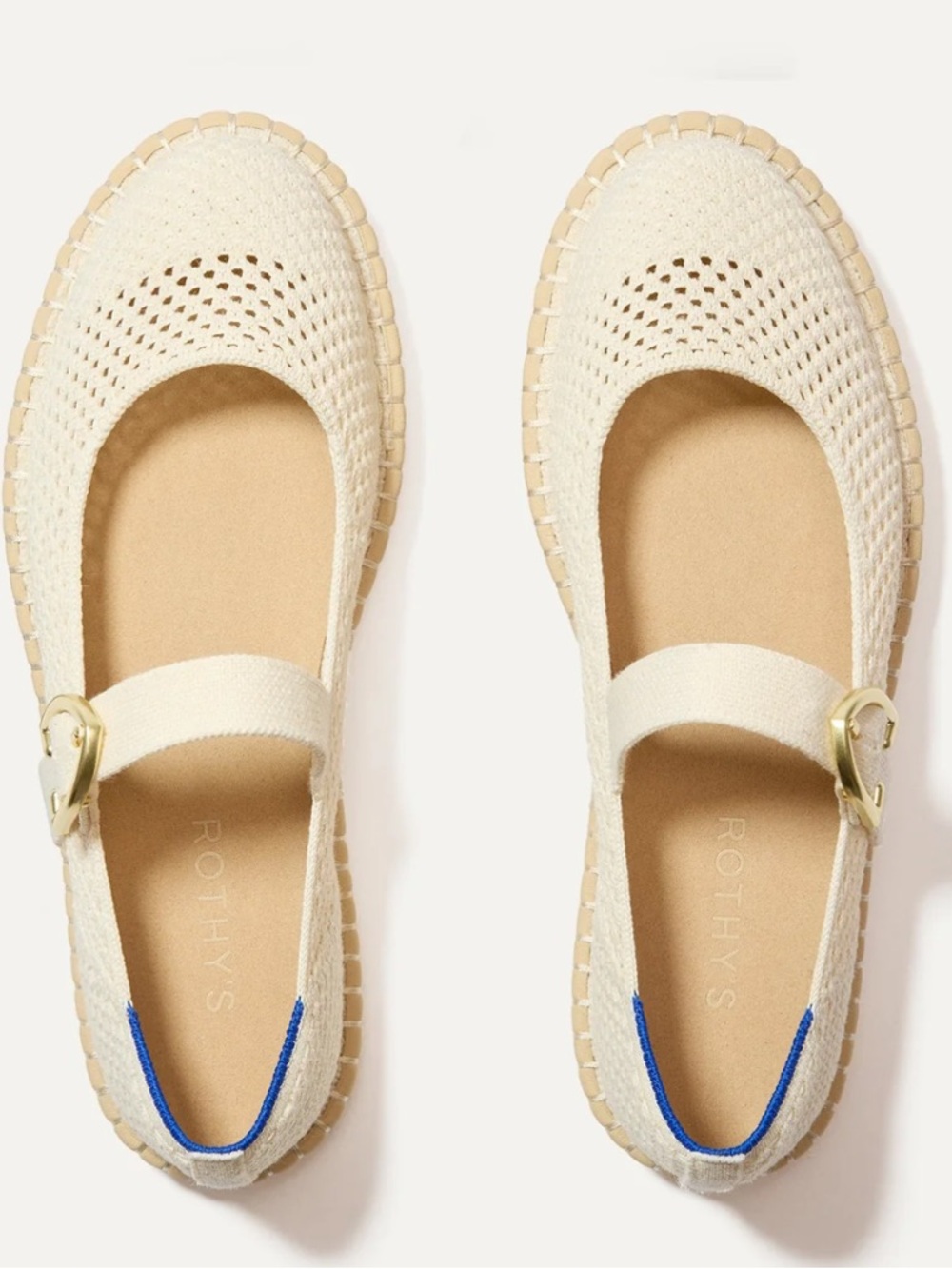 NIB Rothy's Knit Mary Jane Espadrille Flats in Jasmine size 8